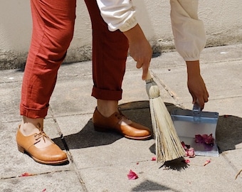 Zinc dustpan and handbroom, Traditional Gardening kit, Made in Portugal