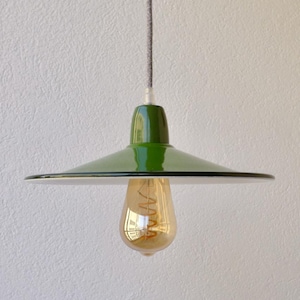 PRATO Enamel Lampshade, Made to order in 26 colors, Ceiling Rose NOT included