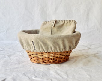 0.8kg Round wicker banneton, Proofing basket with extra-liner