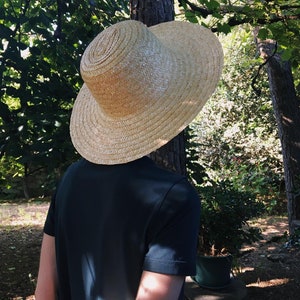 Traditional round unisex straw hat, many sizes image 2