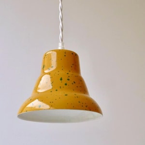 Mini geëmailleerde lampenkap: gespikkelde porseleinen geëmailleerde hanglamp