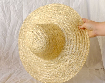 Traditional Straw hat, Round Summer hat, Unisex Summer hat, Handmade in Portugal, Made to Order