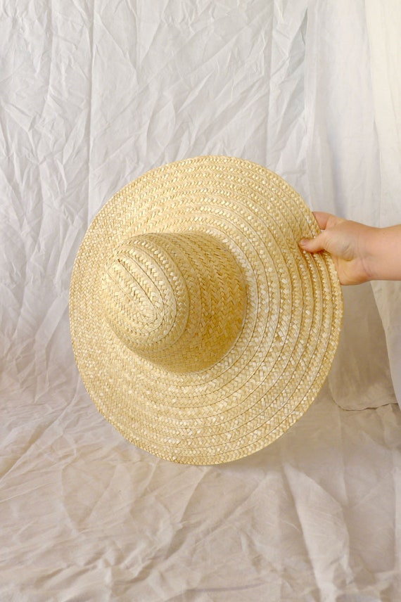 Sombrero redondo de paja de bebé niño NATUREL