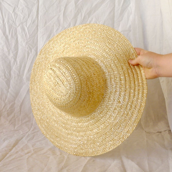 Chapeau de paille d'été traditionnel, plusieurs tailles, prêt à être expédié