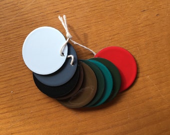 Enamel keyring Made to order in 25 custom colors, Enamel plaque color sample