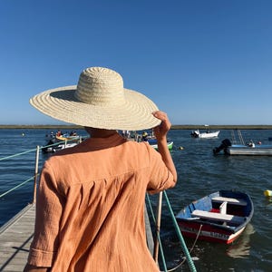 Chapeau de paille unisexe à bord extra large, Grand chapeau de plage, Fabriqué sur commande