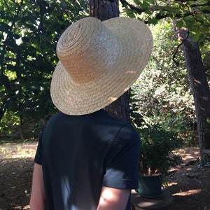 Traditional summer straw hat, many sizes, Ready to ship image 9