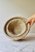Round linen-lined bannetons, Wicker proofing baskets, 3 different sizes
