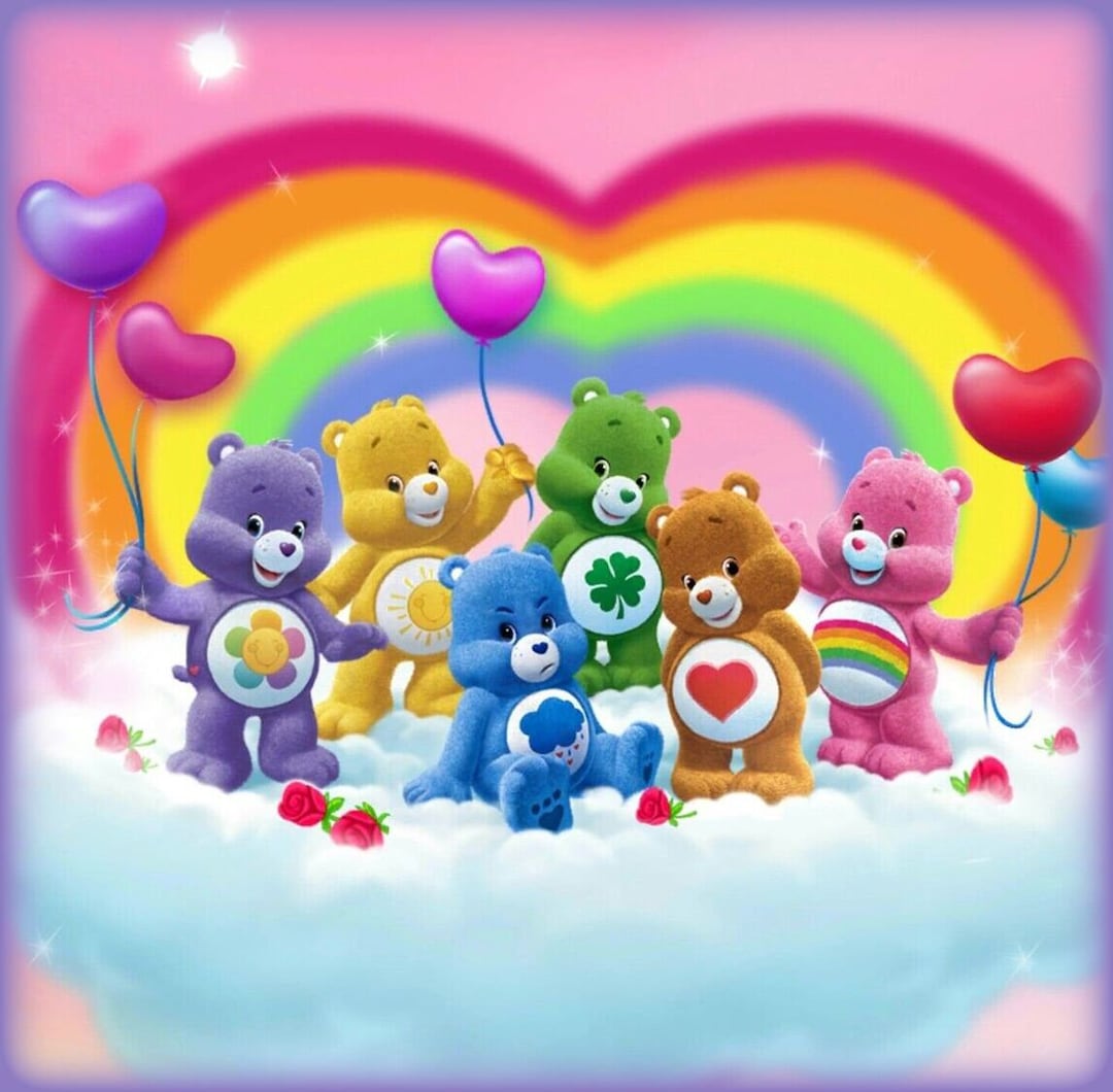 Care Bears 1980s Cartoon Family Color Print - Etsy