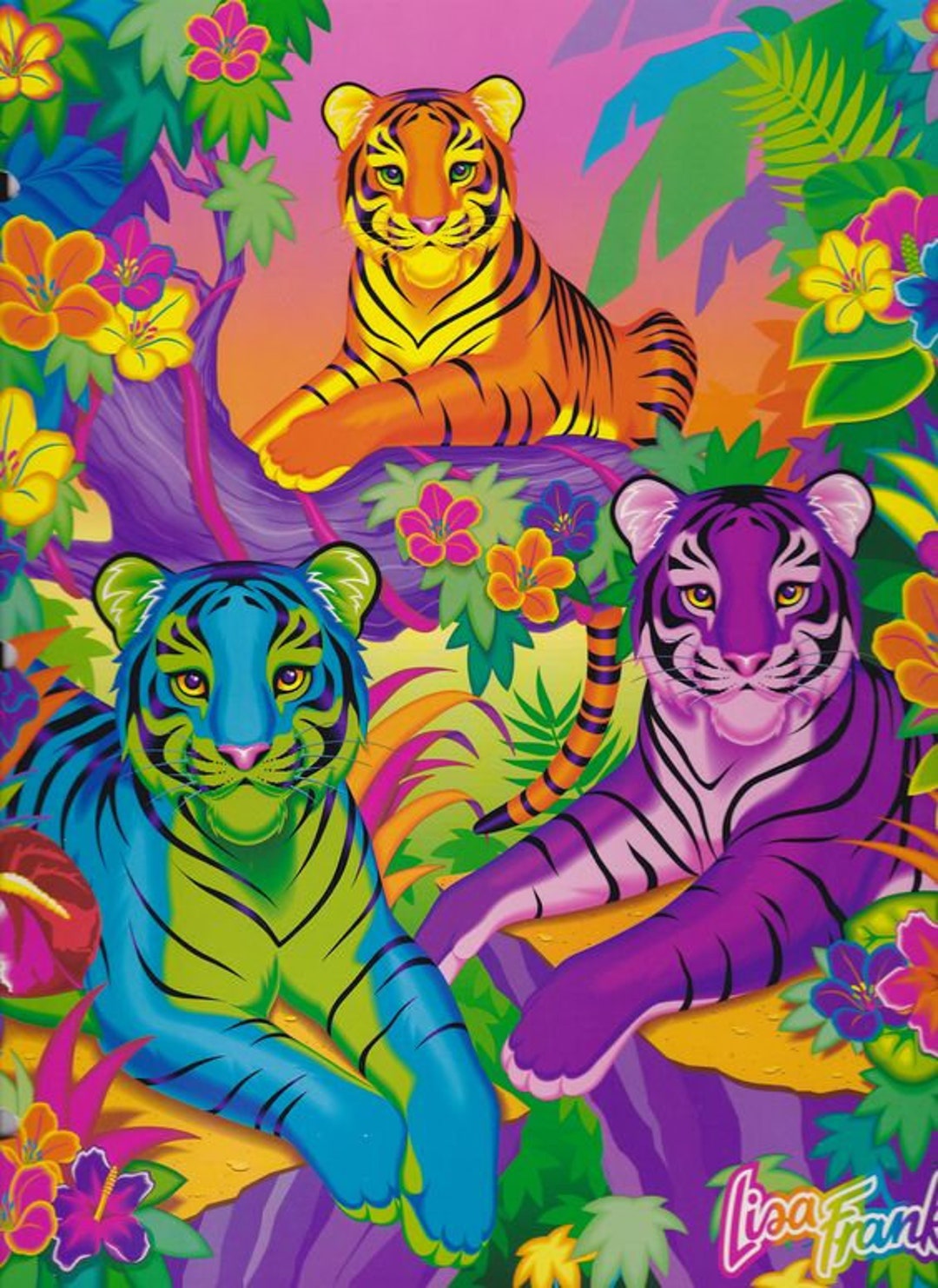 Lisa Frank Rainbow Tigers Color Print - Etsy