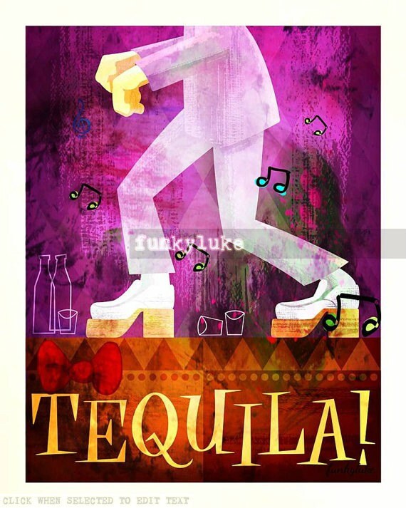 Pee Wee Herman's Dancing Shoes TEQUILA Print Etsy