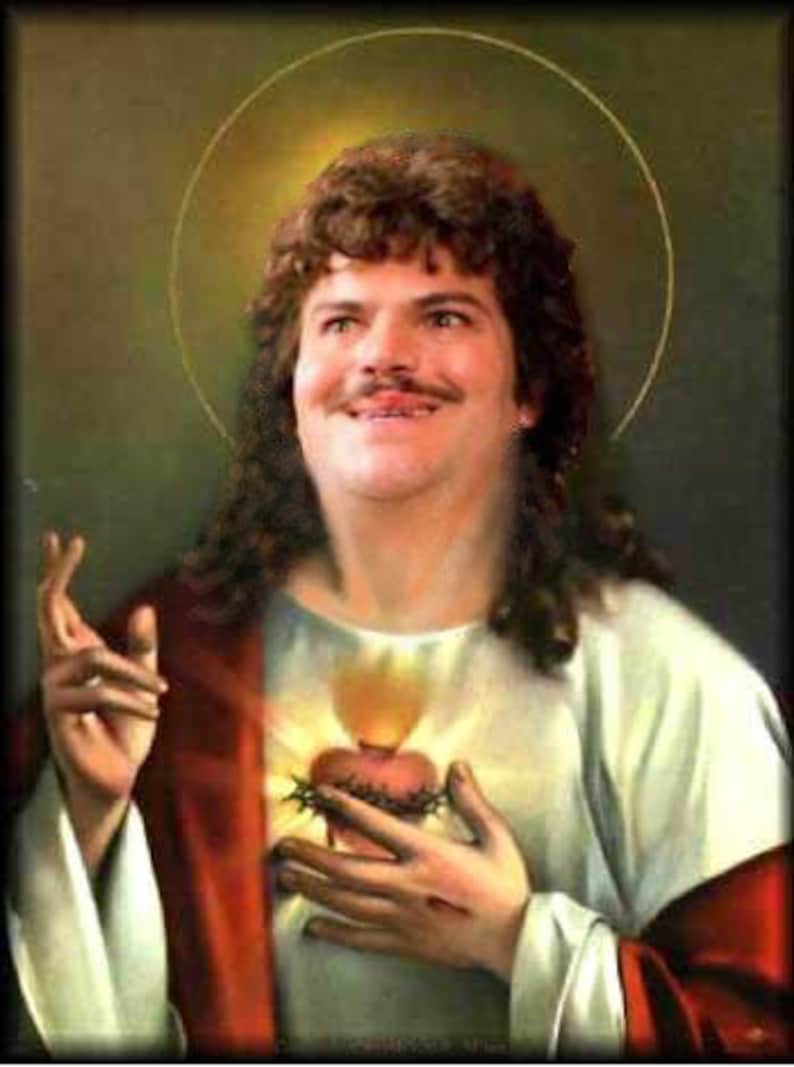 Jack Black as Jesus Print Etsy