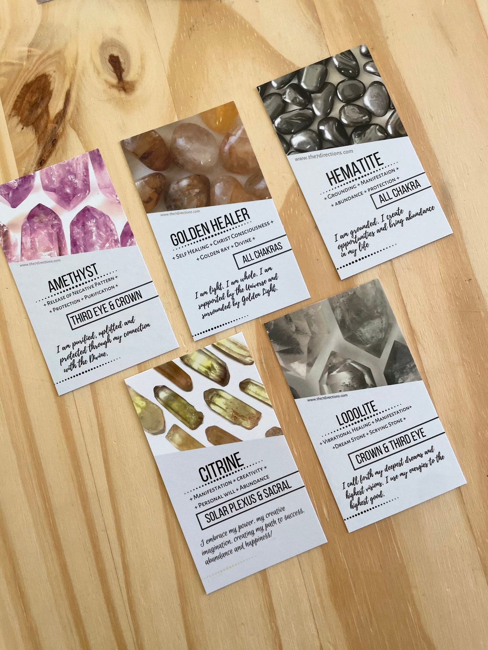 Pack of 20 Wholesale Crystals information card with Etsy