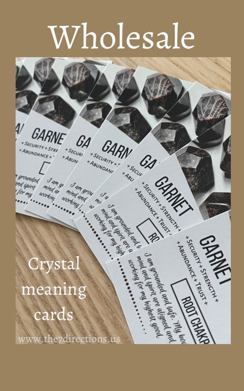 Pack of 20 Wholesale Crystals information card with image 1