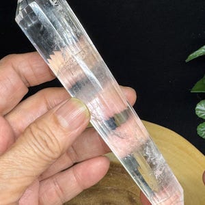24-Sided Clear Quartz Vogel Wand | 5.3&quot; Long | Precision-Cut for Energy Work