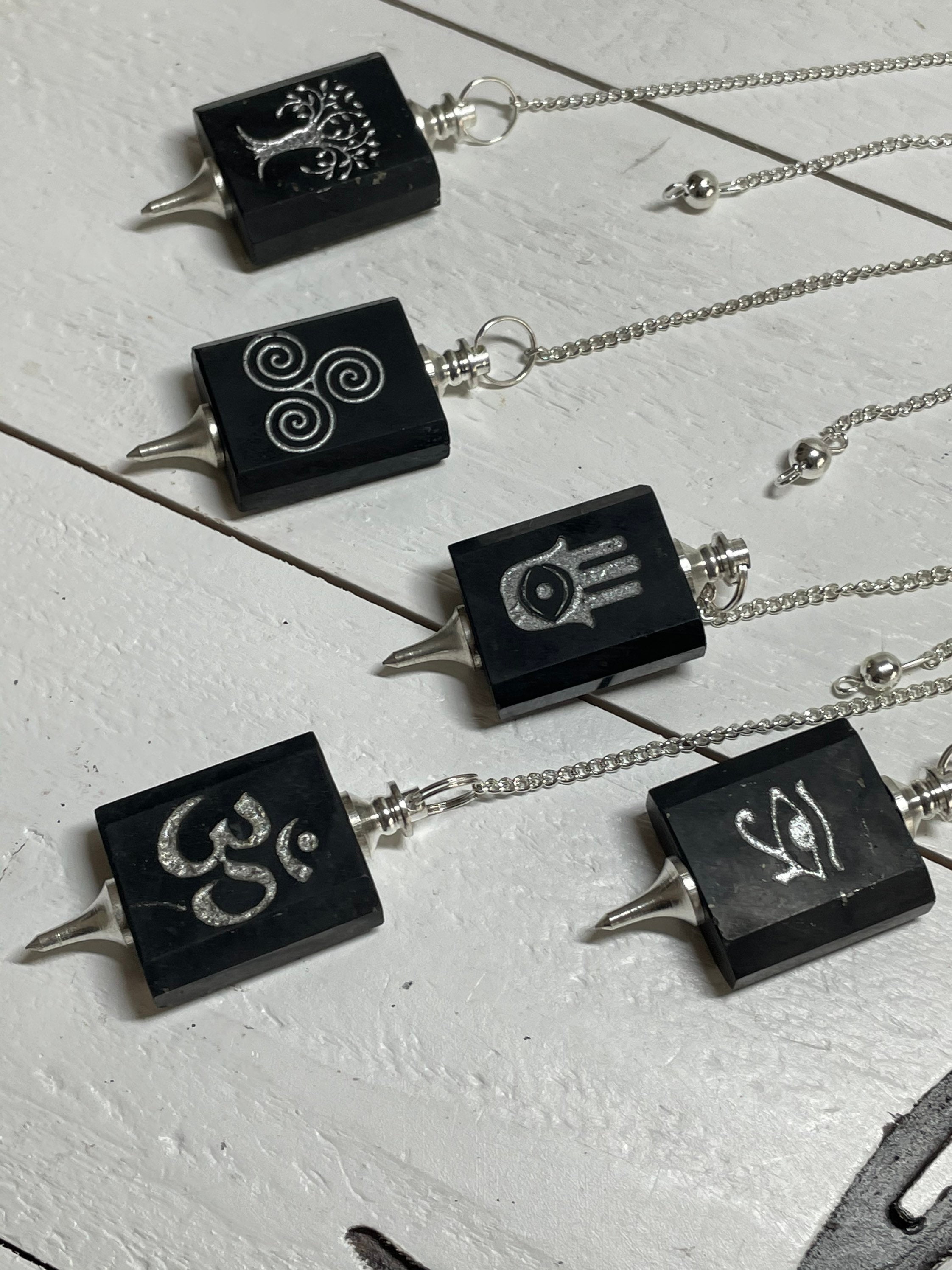 Sacred Geometry Shungite pendulum GND Etsy