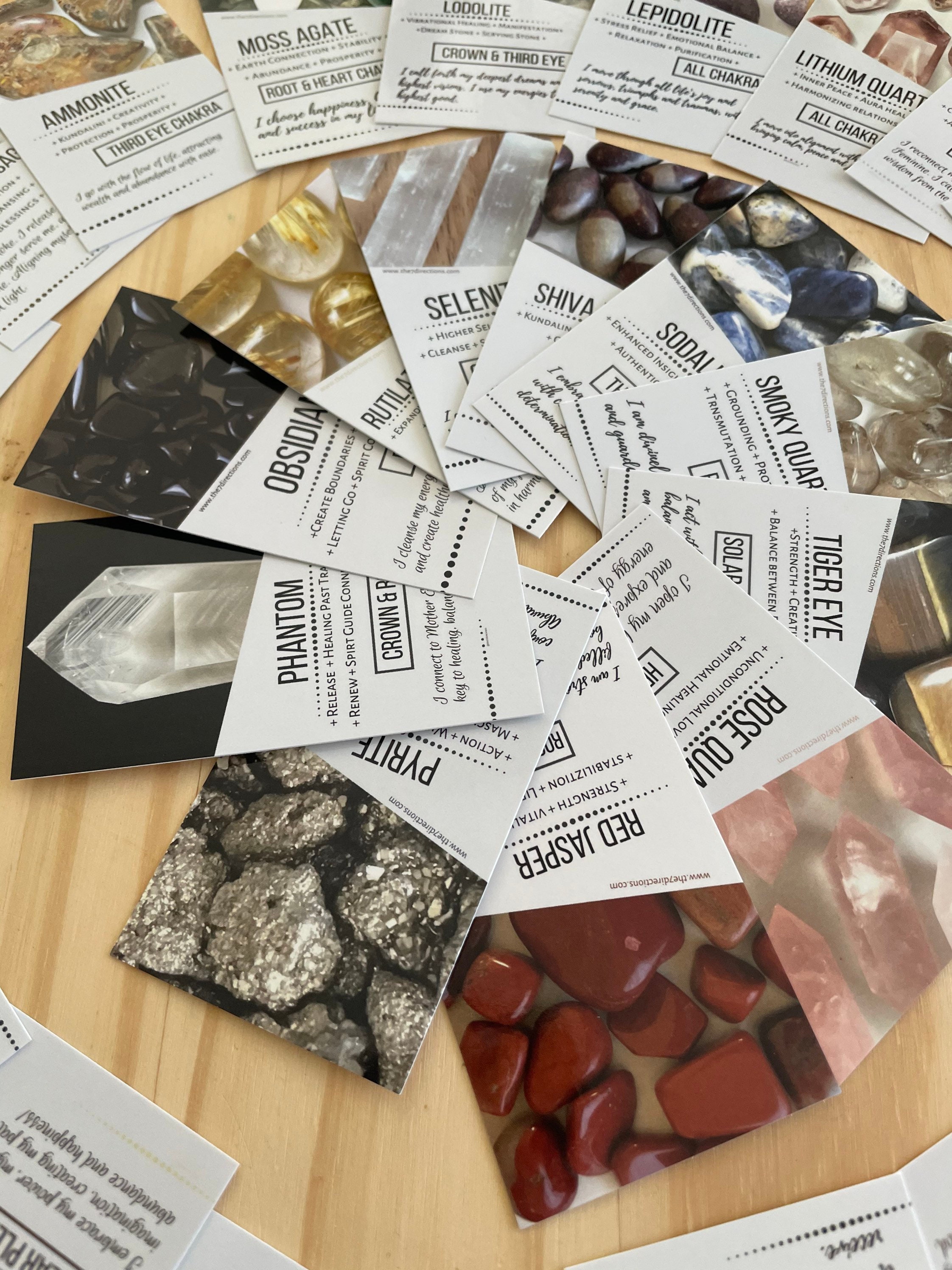 Pack of 20 Wholesale Crystals information card with Etsy