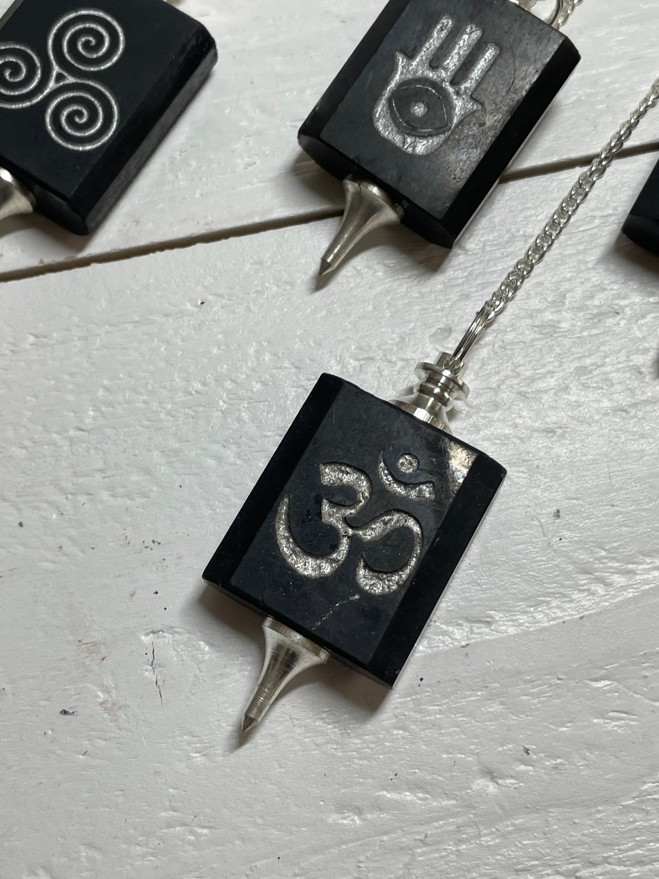 Sacred Geometry Shungite pendulum GND Etsy