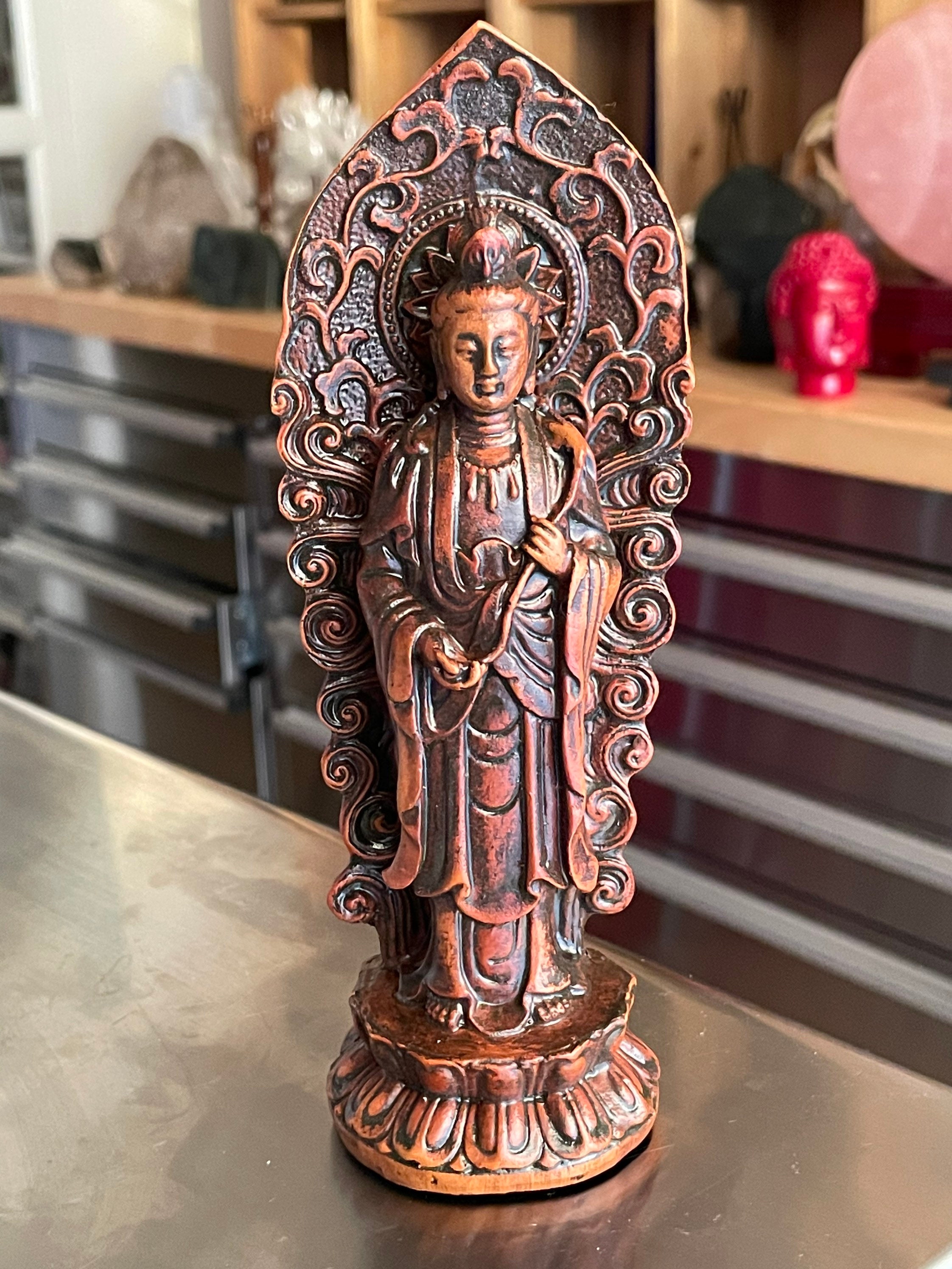 Resin Quan Yin statue meditation altar piece GB2 Etsy