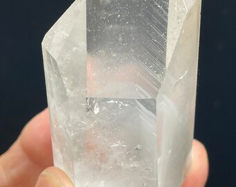 Rare Brazilian gray phantom quartz with chlorite inclusions release negativity L70F with crystal info card