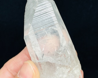 73mm Raw Lemurian seed quartz master healer from Diamantina Mine Brazil V25X with crystal card info