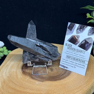 Informations sur la carte Morion noir rare quartz fumé TG10 avec cristal Mongolie-Intérieure