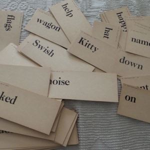 TARJETA DE PALABRAS ANTIGUAS DE LA SERIE PRIMARIA DE PRIMERA LECTURA. ¡Elige la palabra que quieras! Antigua y original
