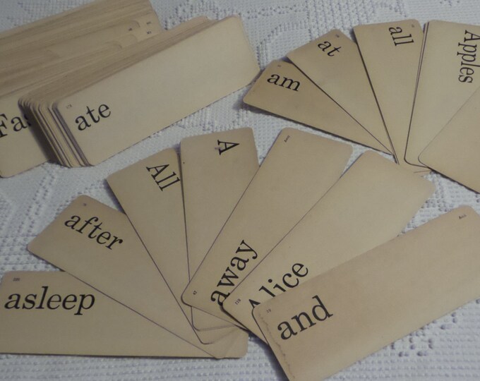 Vintage WORD FLASHCARD Flash Card,10 1/2x3 1/2,choose From Many Words