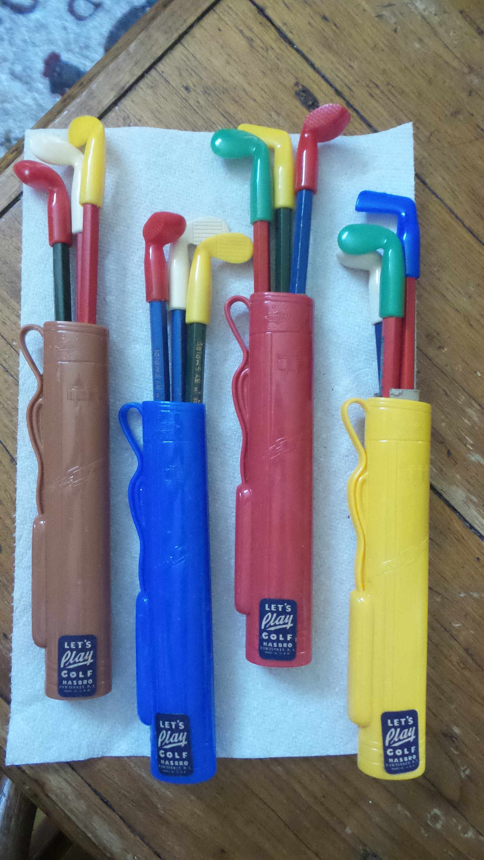 Colorful 1950's Vintage GOLF Bag Pencil Holder & 3 Pencils Etsy