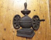 Vintage, Retro Cast Iron WALL DECOR, Figural Coffee Grinder, 6 quot