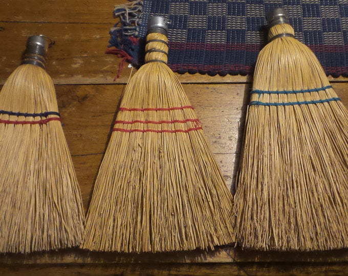 Lot of 3 Vintage WHISK BROOMS All Different! Farmhouse, Primitive ...