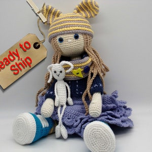 Crochet Amigurumi Art Doll, Luxury Crochet Art Doll, Home Decor, Christmas Gift, Birthday Gift, A smaller Size, 14inch Luxury Plush Doll