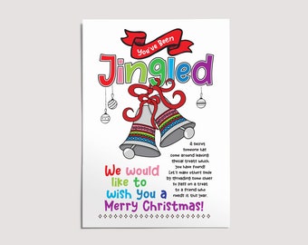 You've Been Jingled Christmas Printable, Neighbor Christmas Game, You've Been Elfed, Neighborhood Treat Exchange, Elf Game, Holiday Game