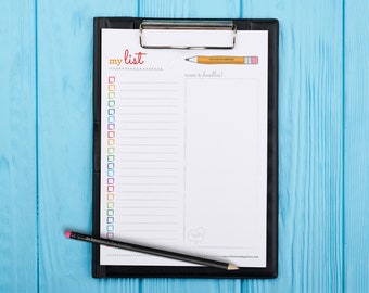 To-Do List - Rainbow | Printable To Do List, Grocery List, Shopping Checklist, Notepad, Reminder Sheet, Meal Planner, Things to Remember