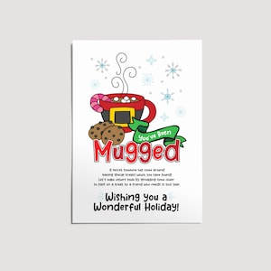 Sei stato aggredito Stampabile di Natale, Gioco di Natale del vicino, Sei stato elfo, Scambio di dolcetti del vicinato, Gioco degli elfi, Gioco dei regali di Natale
