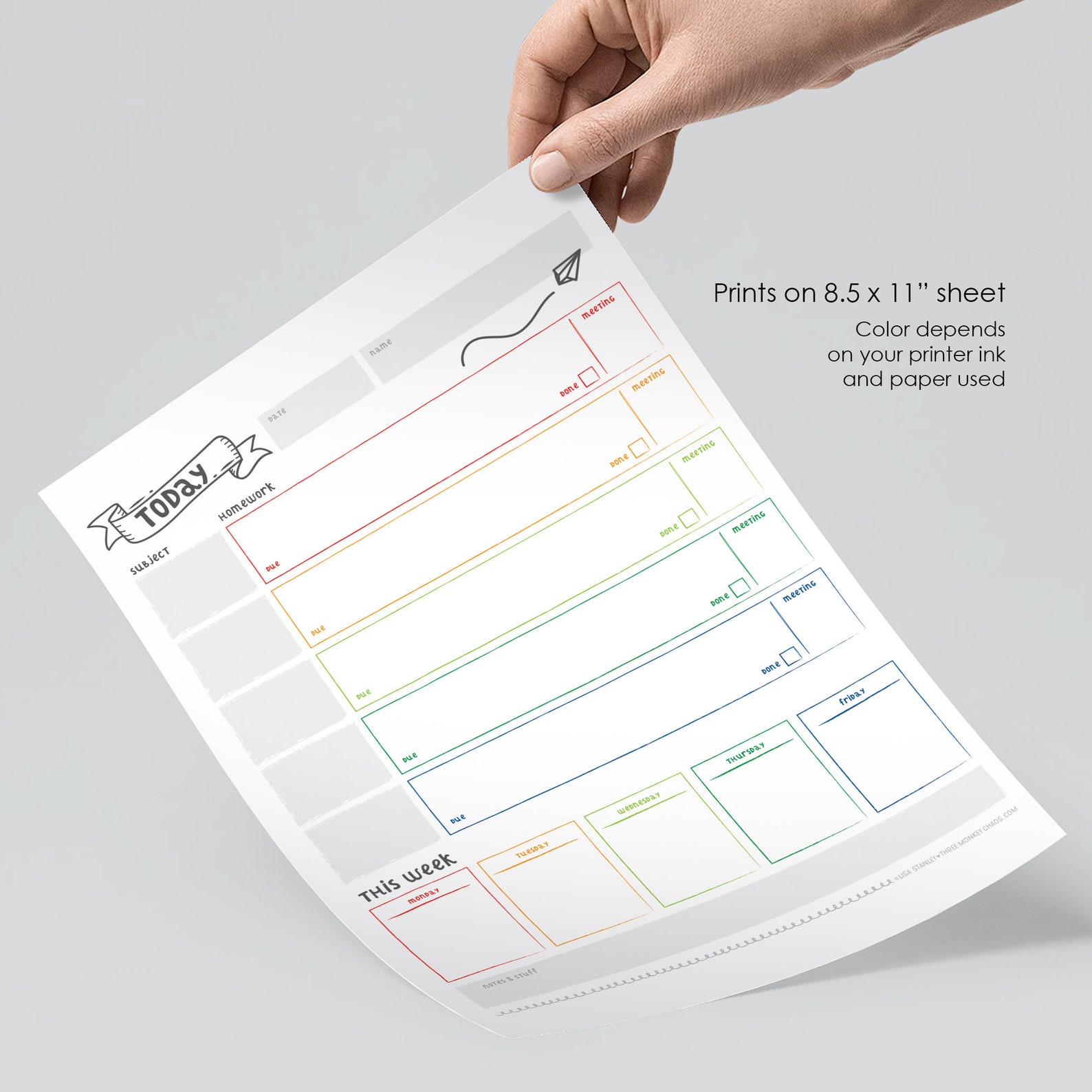 Assignment Tracker | Homework Chart | Virtual Learning | School ...