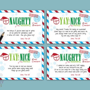 Naughty or Nice Christmas Printable, Personalized Santa Letter, Elf Note, Naughty List Warning, Nice List, North Pole Special Delivery