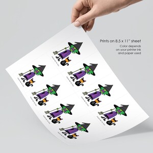Printable Witch Halloween Gift Tag, Halloween Favor Tag, Wicked Witch ...