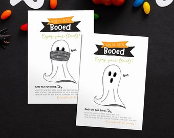 You've Been BOOed - Ghost | We've Been BOOed! | Booed Signs | Halloween Treats | Trick or Treat | Neighbor Friend | Printable PDF & JPEG