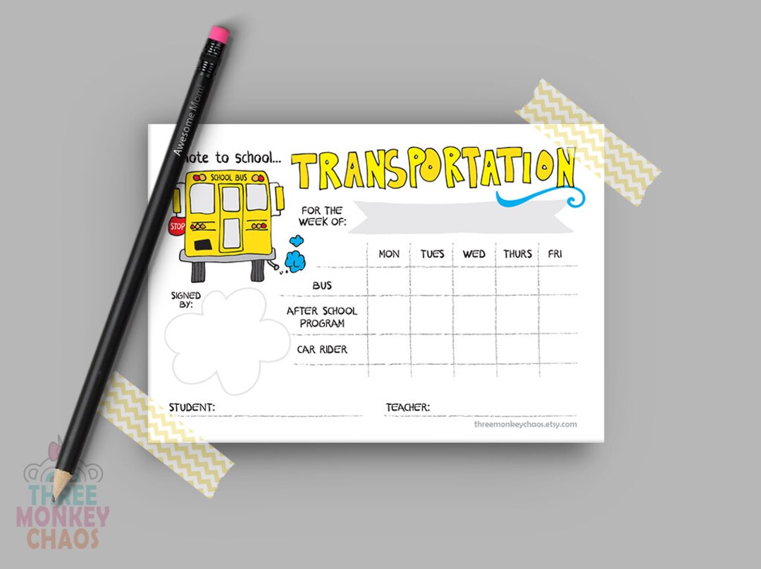 weekly-transportation-note-bus-note-after-school-program-car-rider-school-excuse-note-teacher-note-parent-note-editable-pdf-etsy