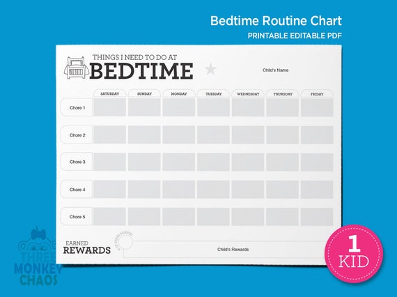 Bedtime Reward Charts For Toddlers