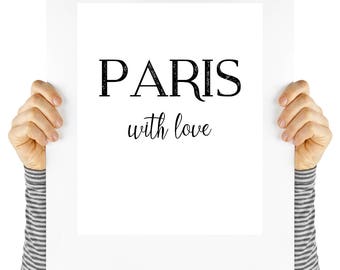 Paris, France, printable poster, travel poster,  instant art, wall decor, litho, European travel, digital download
