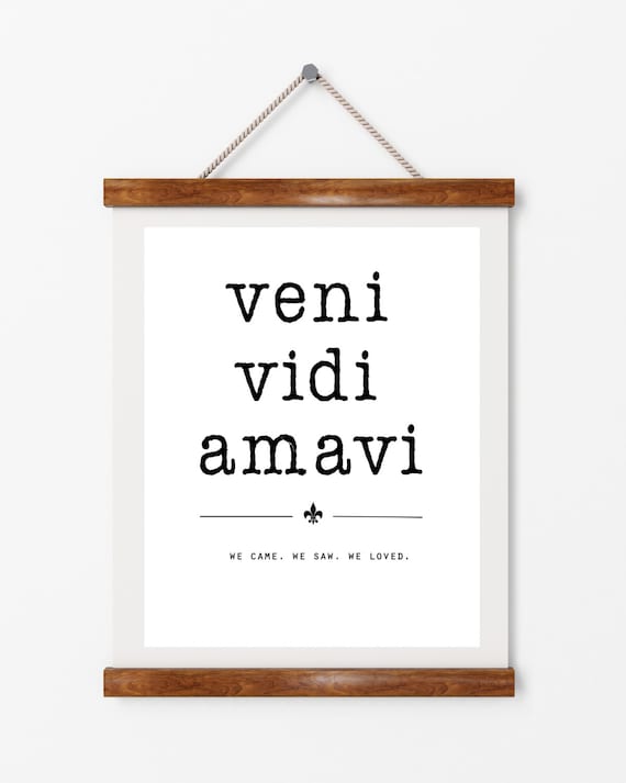 Veni Vidi Amavi by Jan Weiss Wrapped Canvas Art Print - Bed Bath