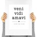 Latin Quote Veni Vidi Amavi Digital Download Typography - Etsy