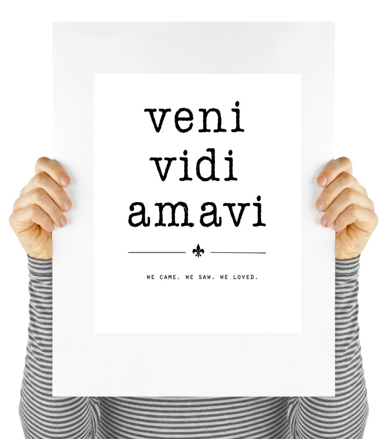 Latin Quote Veni Vidi Amavi Digital Download Typography - Etsy
