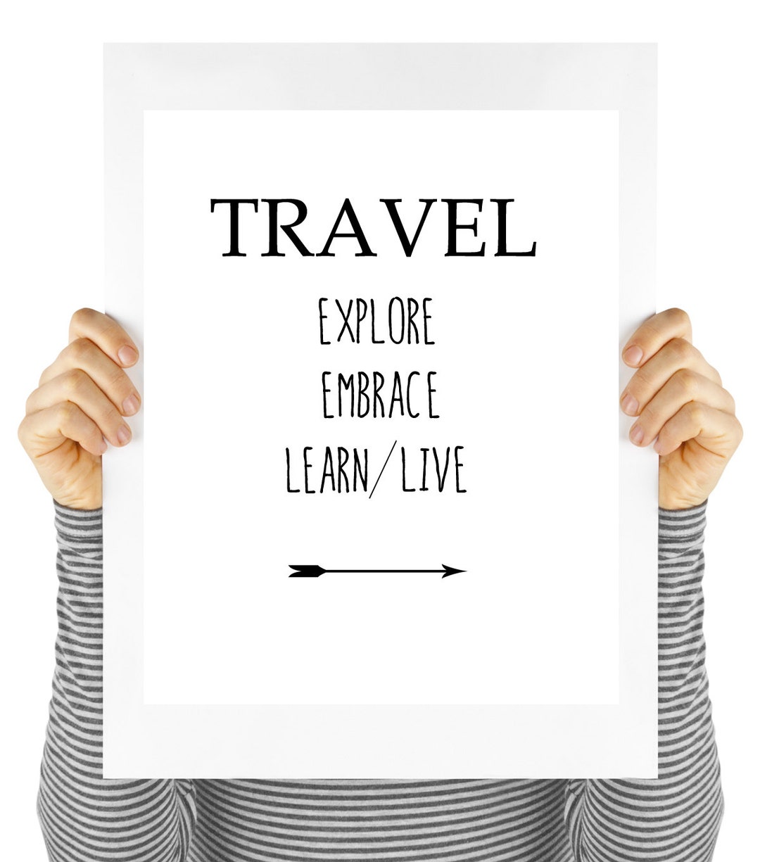 Travel Printable Poster Travel Quote Instant Download - Etsy