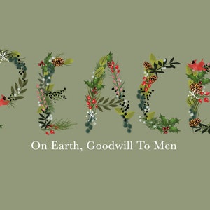 PEACE Christmas card DIGITAL CARD