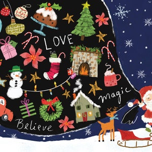 Weihnachtsmanns tasche mit Spielzeug DIGITALE KARTE