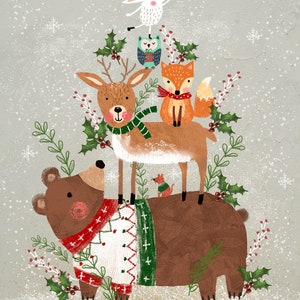 Cute Critter &quot;tree&quot; DIGITAL CARD