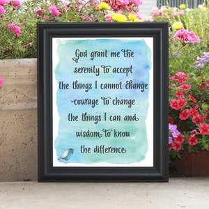 God Grant Me The Serenity Prayer Print
